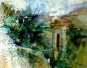 Carl Larsson motiv fran montcourt oil painting